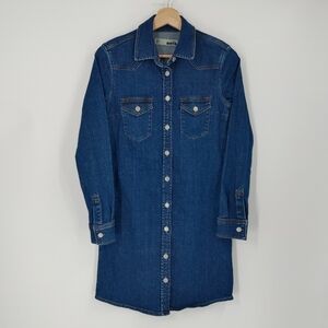Topshop Denim Button Down Dress